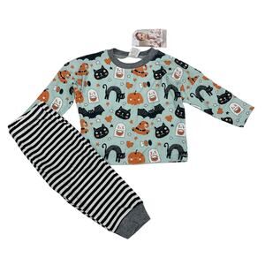 NWT Tesa Babe 12-18M Halloween Pumpkin Pant Set
